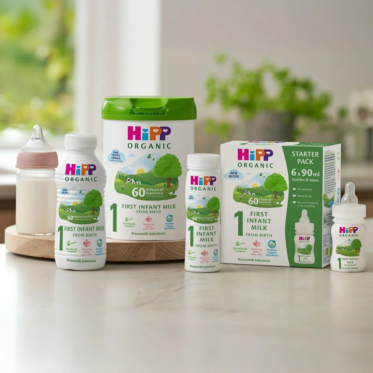 HiPP Organic 1 First Infant Baby Milk Liquid Formula From Birth 6 x 200ml