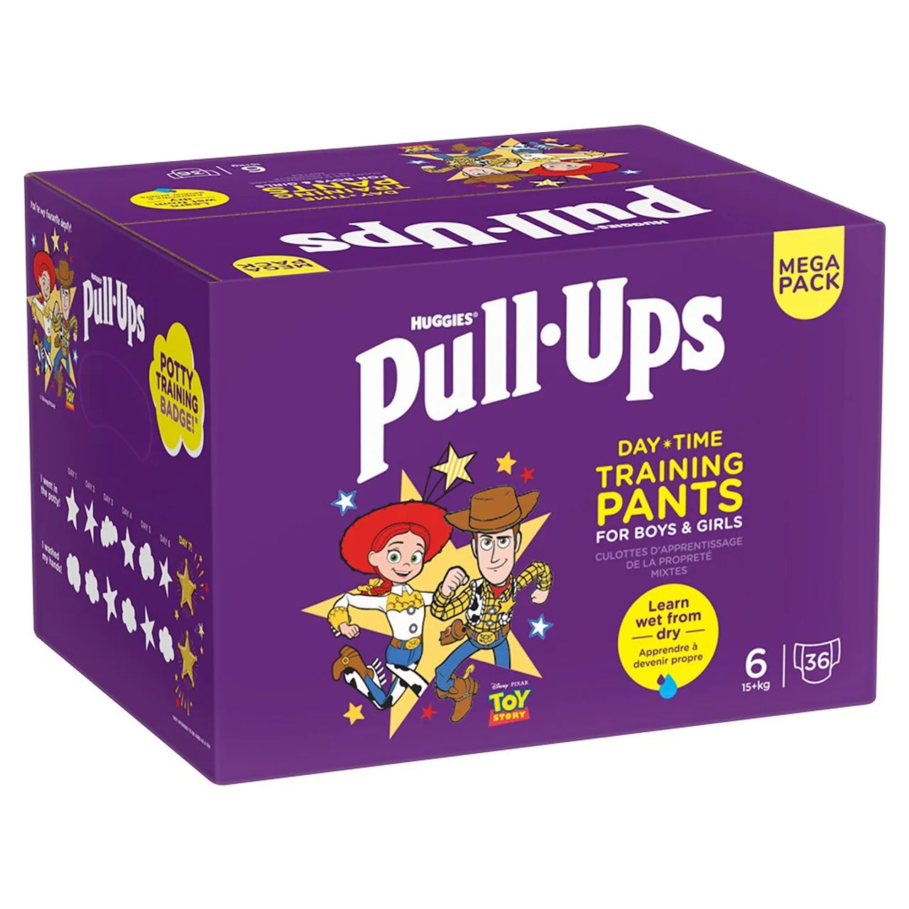 Huggies Pull Ups Day Time Unisex Training Nappy Pants -Size 6 MEGA 36 Pants