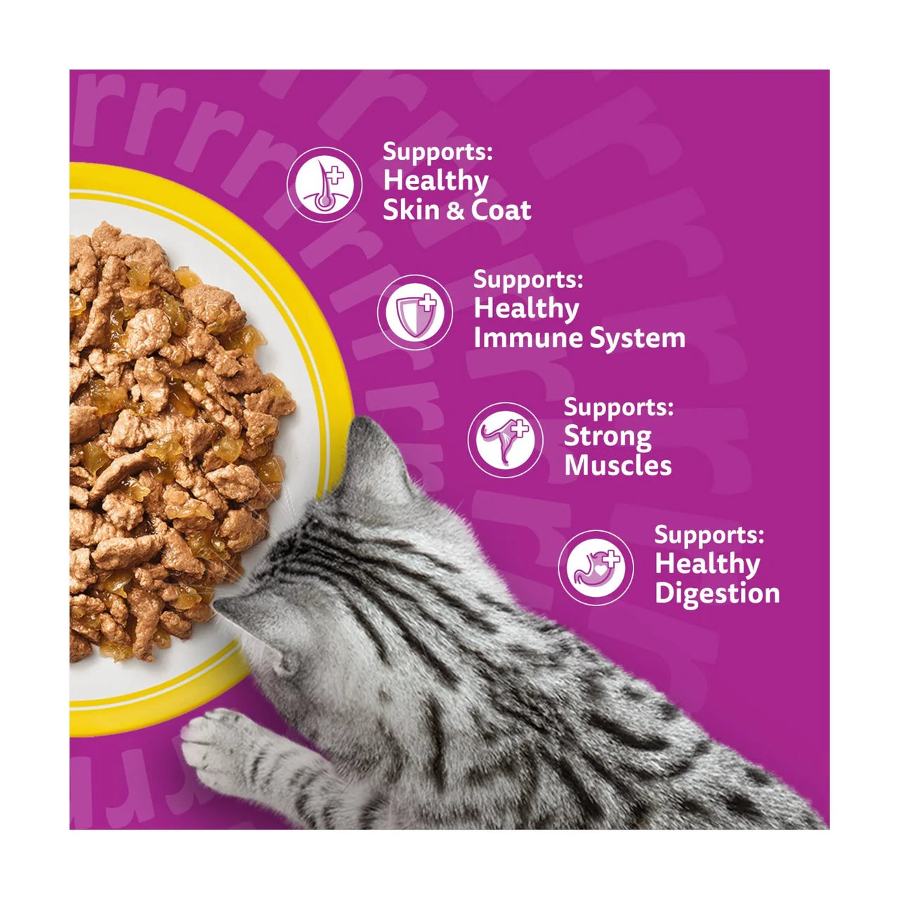 Whiskas 1+ Poultry Feasts Adult Wet Cat Food Pouches in Jelly  12 x 85g