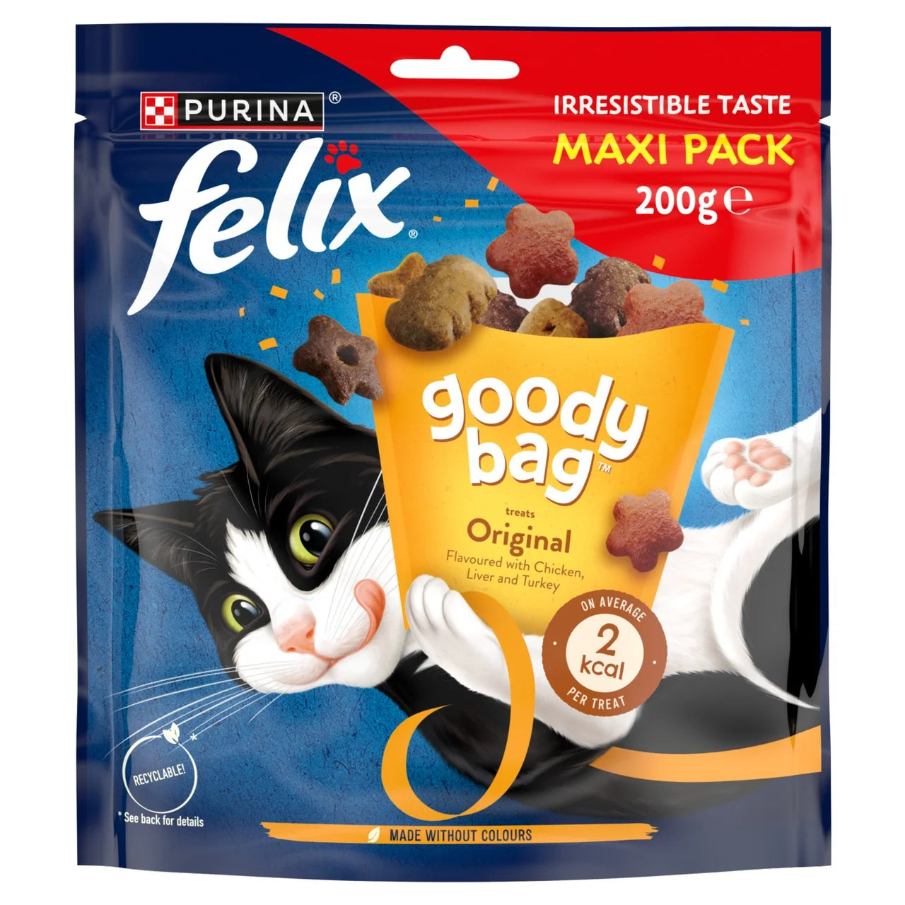 Felix Goody Bag Original Chicken Liver and Turkey Cat Treats 200g