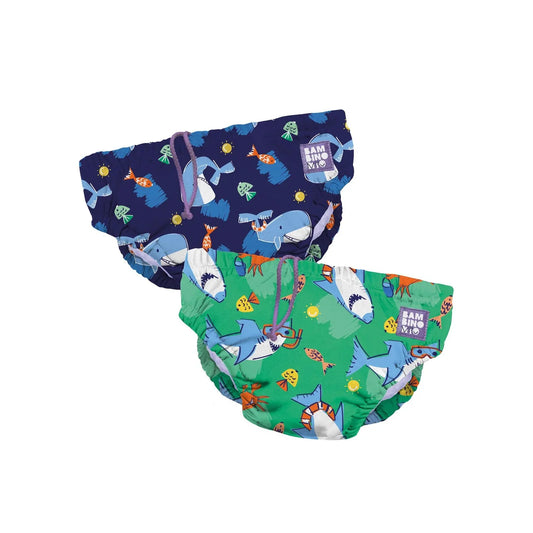 Bambino Mio Reusable Swim Nappy, Squeak & Finn, 2-3 years Size 4-5 , 2 per pack