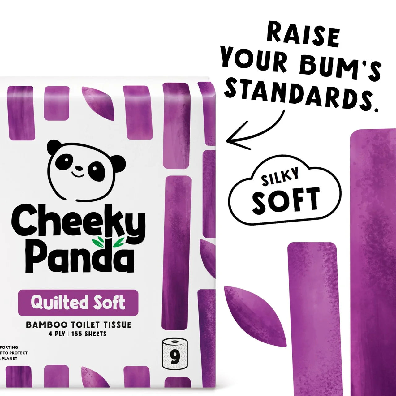 Cheeky Panda Quilted Soft Bamboo Toilet Paper 9 per pack