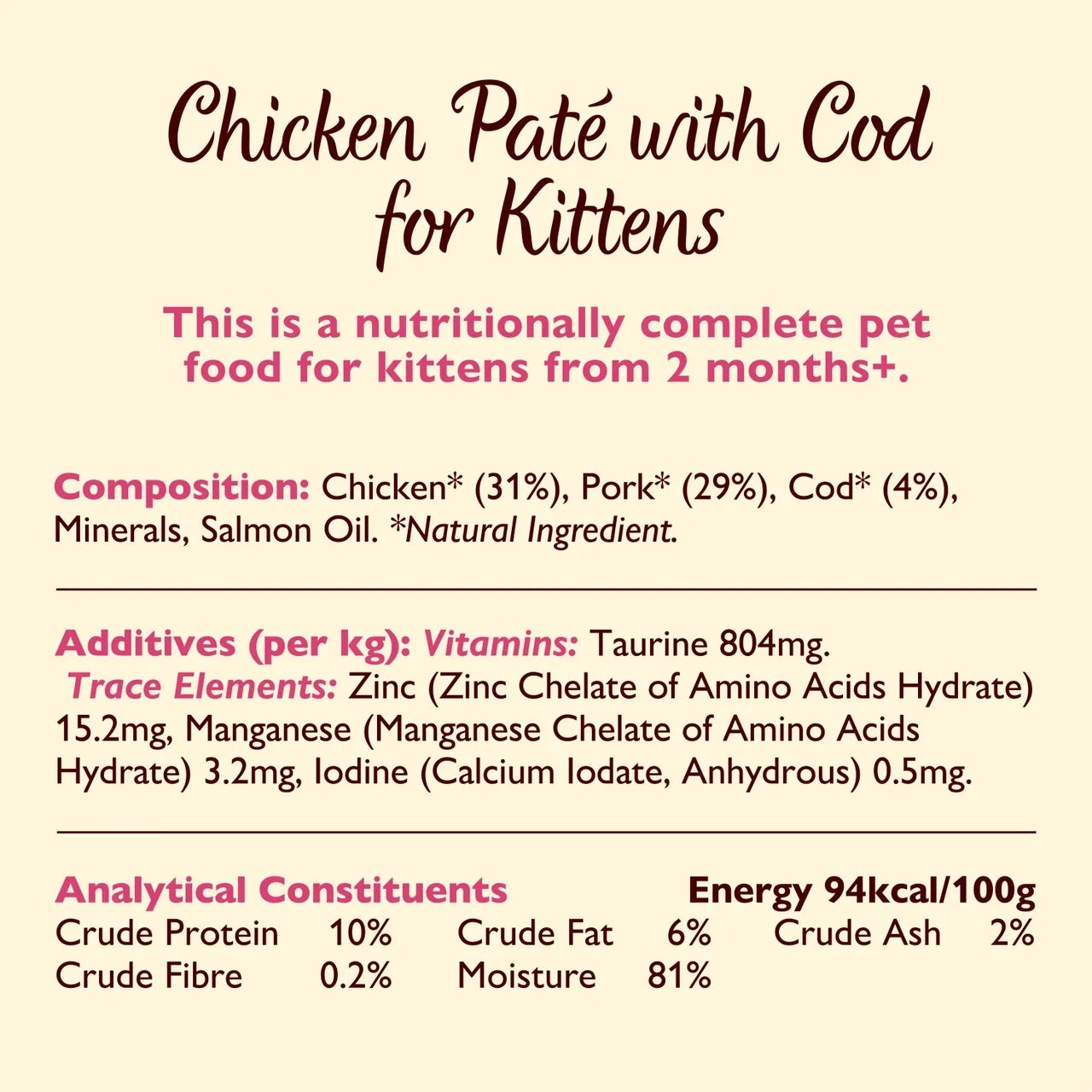 Lily's Kitchen Pate Selection for Kittens 8 x 85g