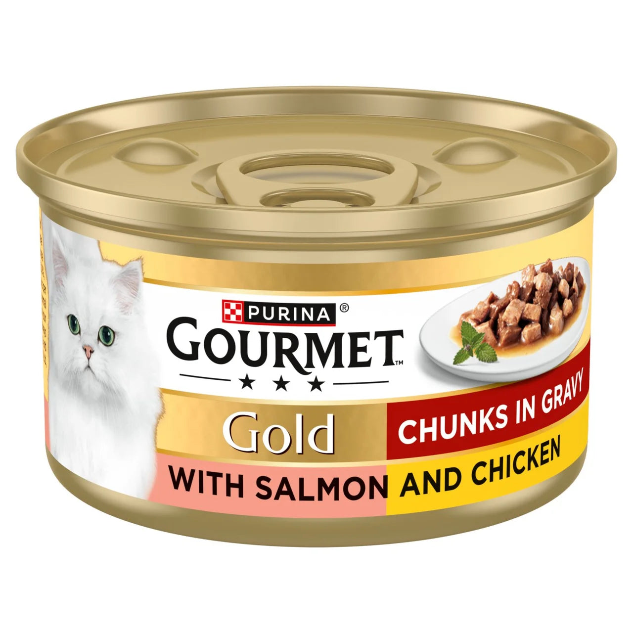 Gourmet Gold Chunks in Gravy Salmon and Chicken Wet Cat Food 85g
