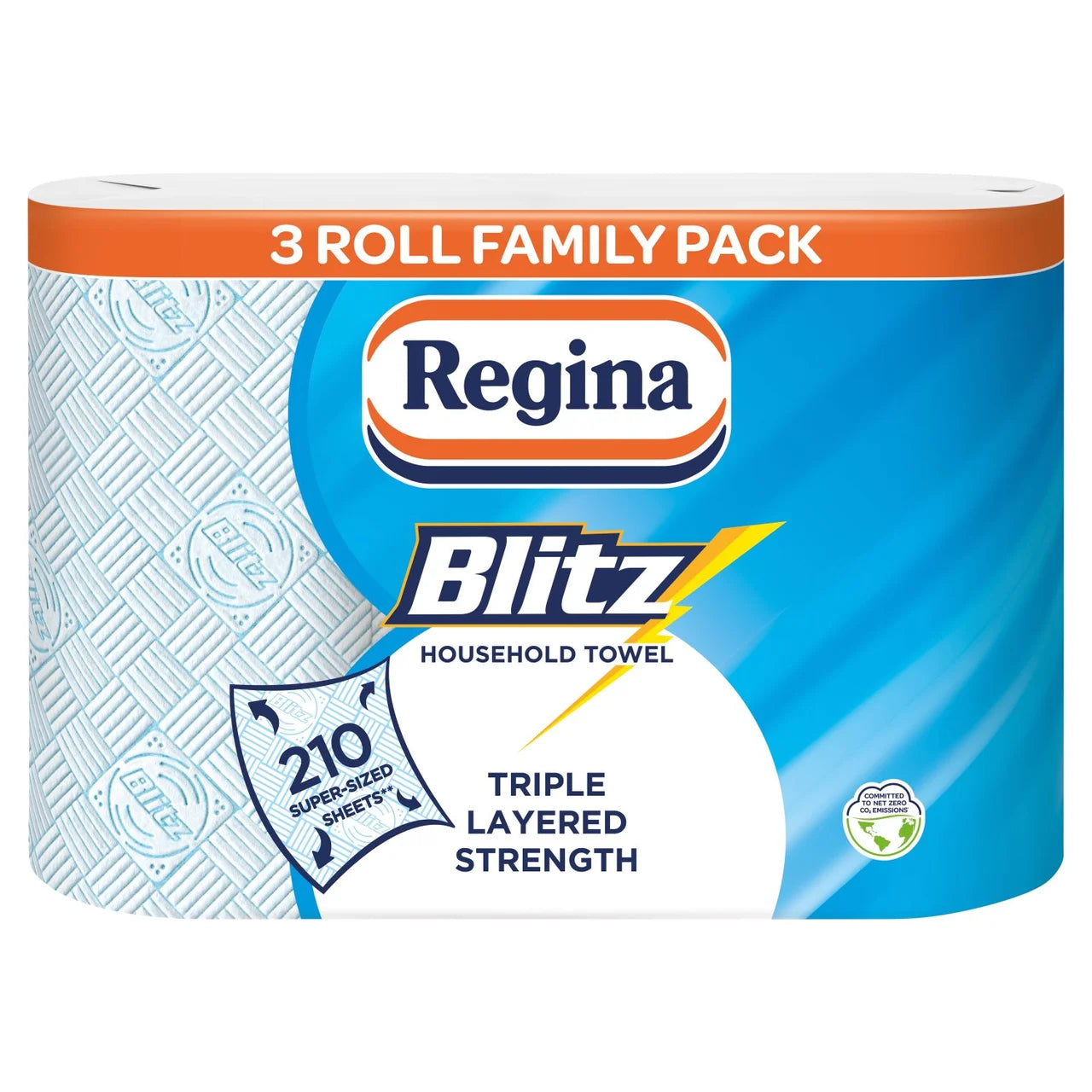 Regina Blitz Kitchen Roll 210 Supersized Sheets 3 Roll