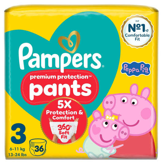 Pampers New Baby Nappy Pants Size 3 Essential 36 per pack