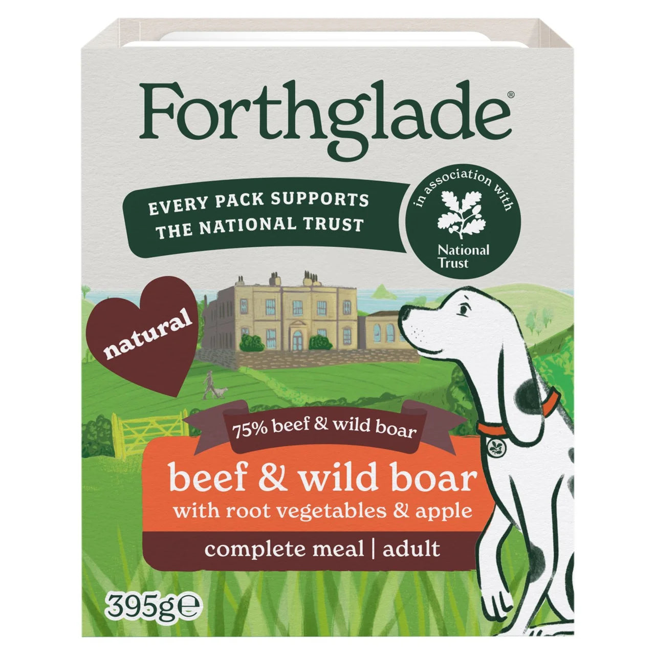 Forthglade National Trust Wet Dog Food Beef & Wild Boar with Veg & Apple 395g