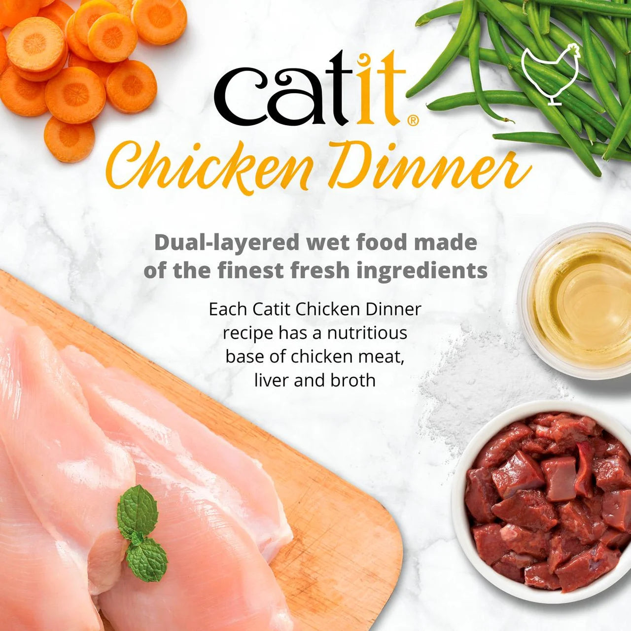 Catit Chicken Dinner Variety Pack 12 x 75g