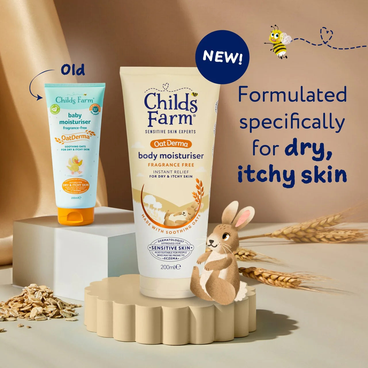 Childs Farm OatDerma Body Moisturiser Fragrance-Free 200ml