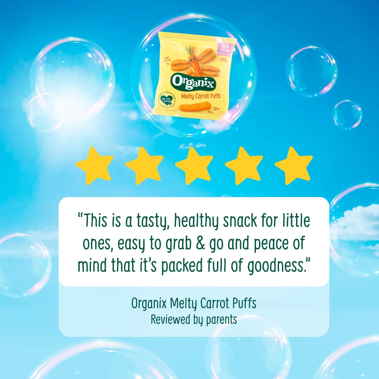 Organix Melty Veggie Sticks Organic Baby Puffs Multipack 7 months+ 4 x 15g