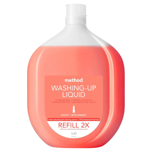 Method Washing Up Liquid Refill Peach & Pink Pepper 1L