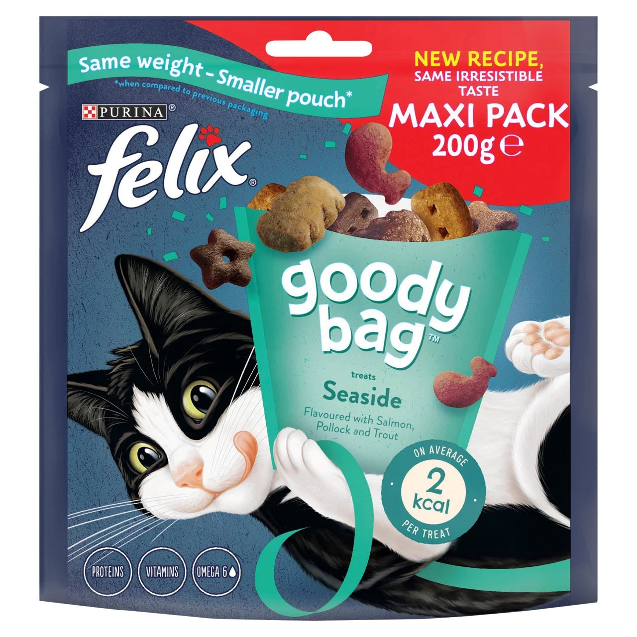 Felix Goody Bag Seaside Salmon Pollock & Trout Cat Treats 200g