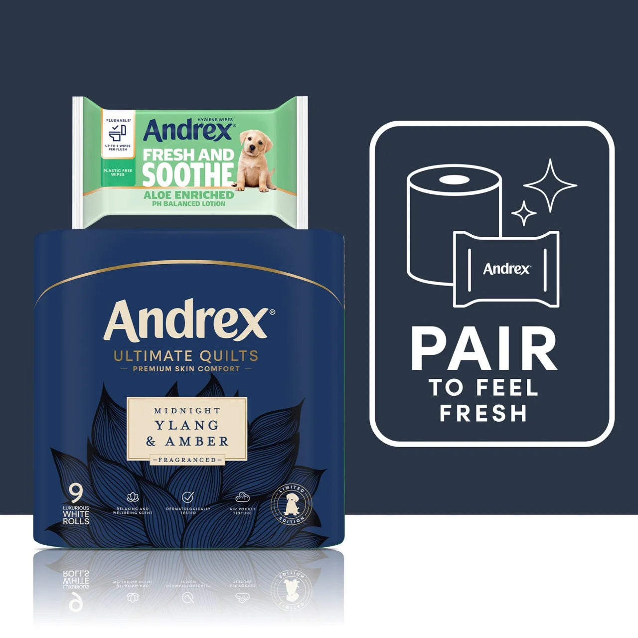 Andrex Ultimate Quilts Midnight Ylang & Amber 9 per pack