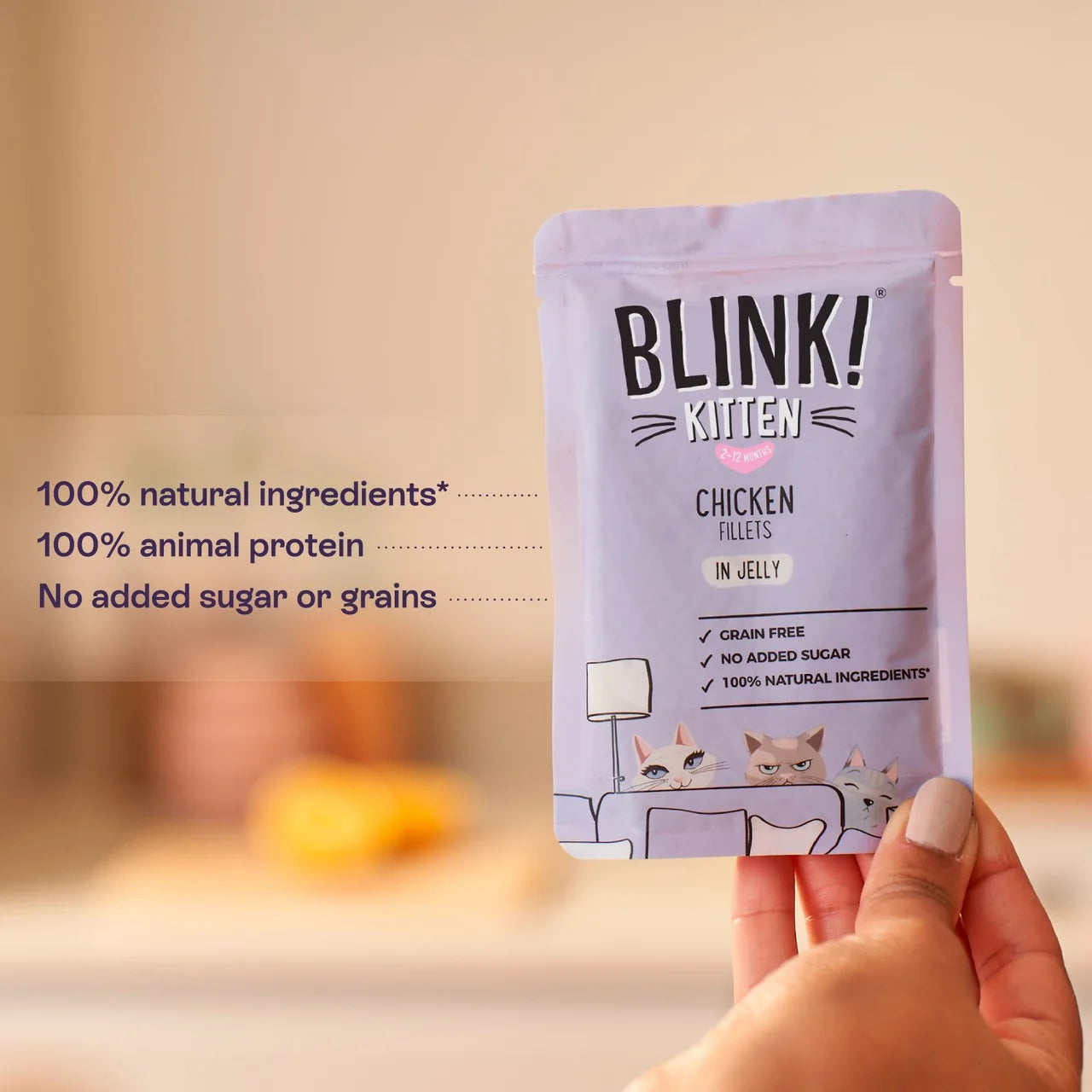 Blink Kitten Chicken Fillets in Jelly 85g