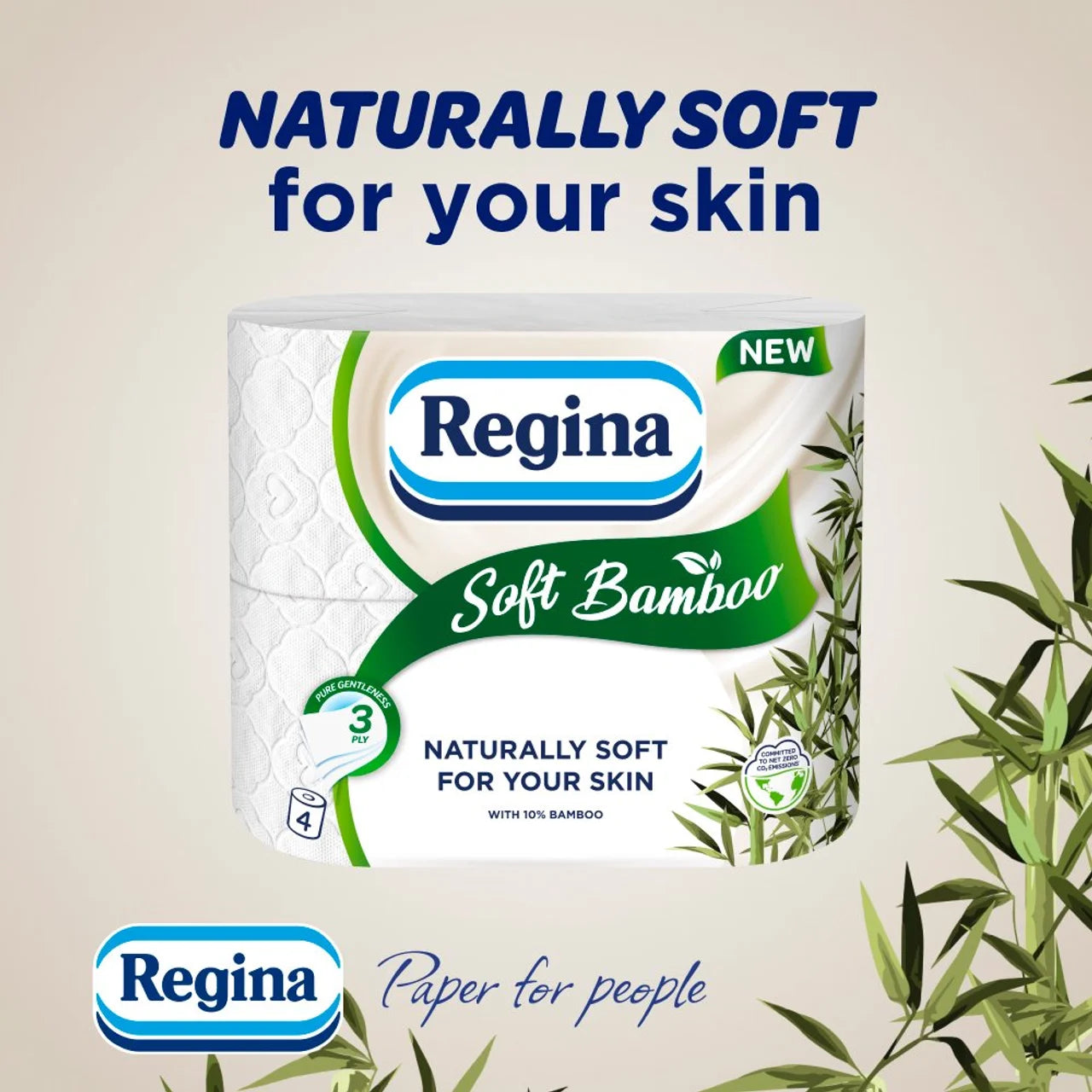 Regina Soft Bamboo Toilet roll 4 per pack
