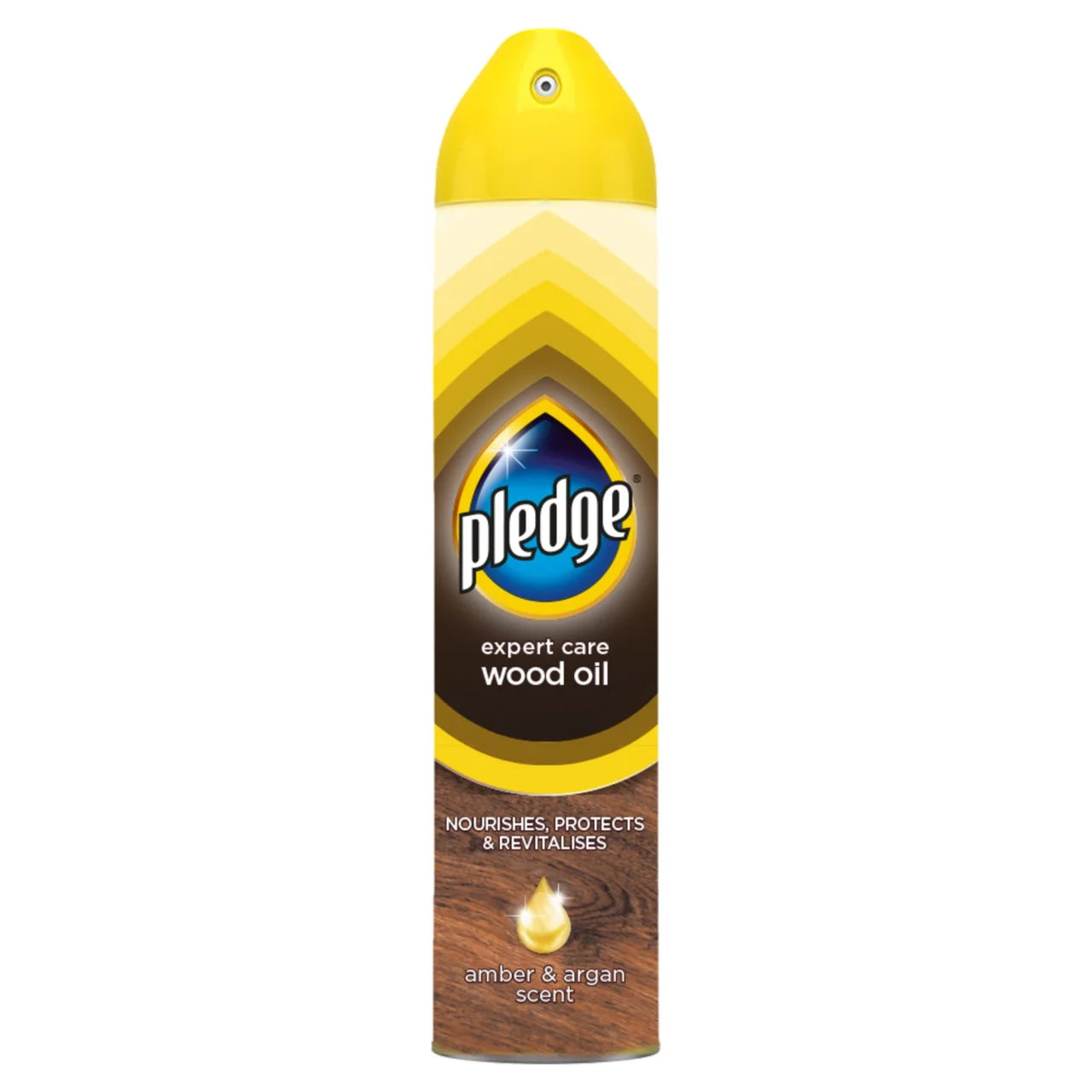 Pledge Expert Care, Wood Polish Aerosol, Amber & Argan 250ml