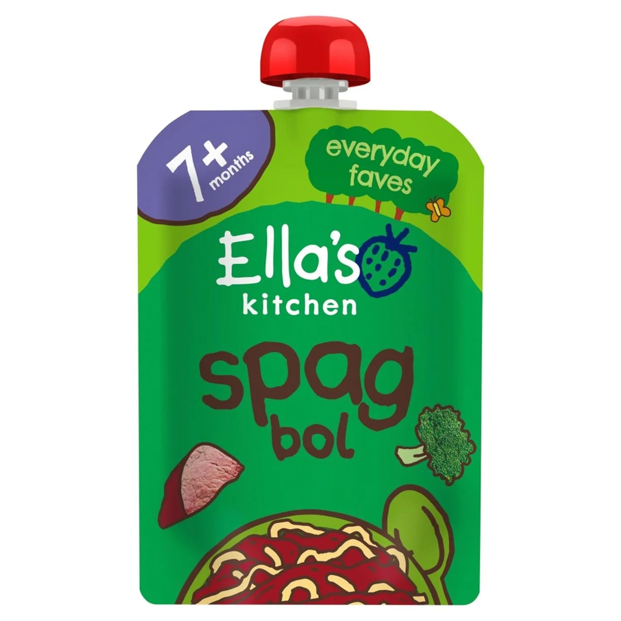 Ella's Kitchen Spaghetti Bolognese Baby Food Pouch 7+ Months 130g