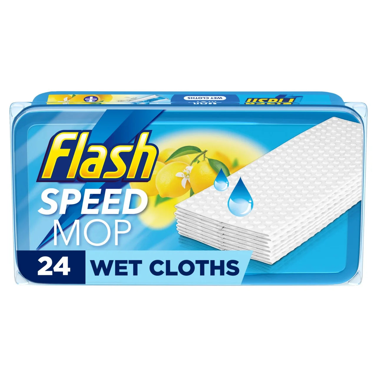 Flash Speed Mop Wet Cloth Multi-Surface Refills Crisp Lemons 24 per pack