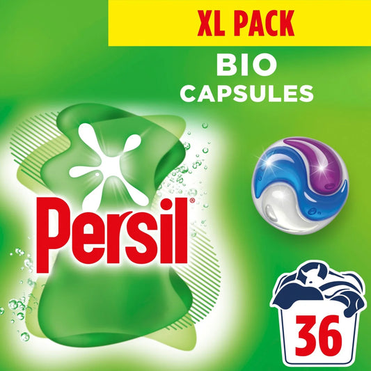 Persil Bio 3 in 1 Laundry Washing Detergent Capsules 36 Washes