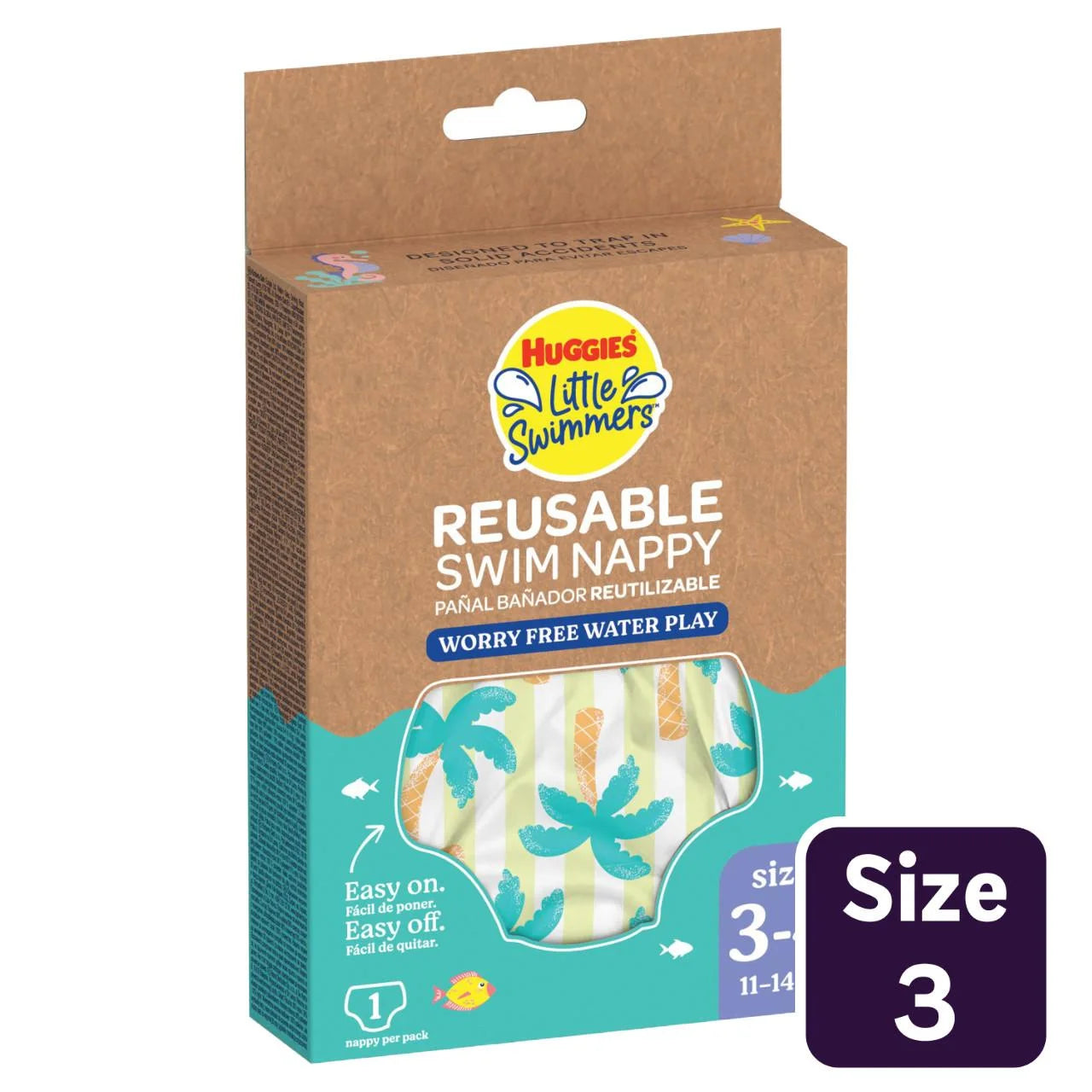 Huggies Little Swimmers Reusable Swim Pant Tropical Size 3-4 (11-14kg)
