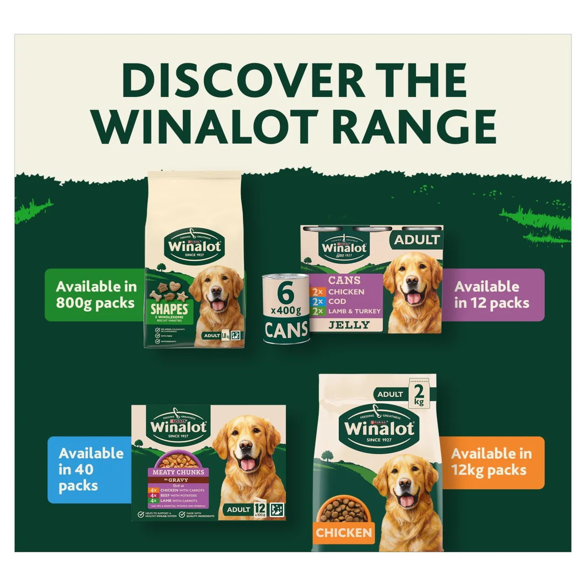 Winalot Cod in Gravy Wet Dog Food 6 x 400g