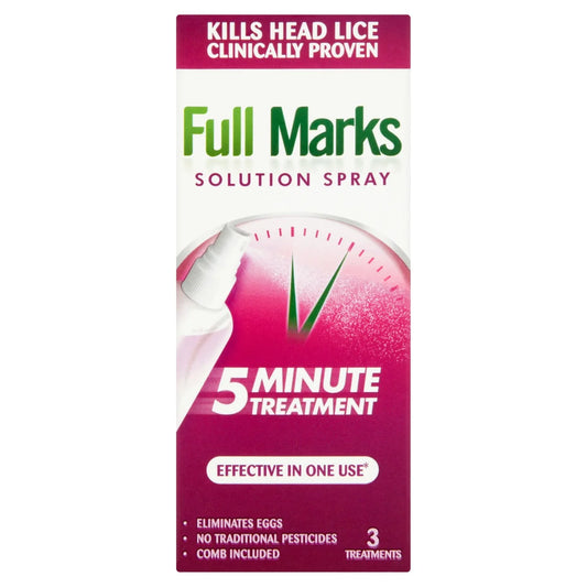 Full Marks Head Lice Removal Treatment with Nit Comb 150ml