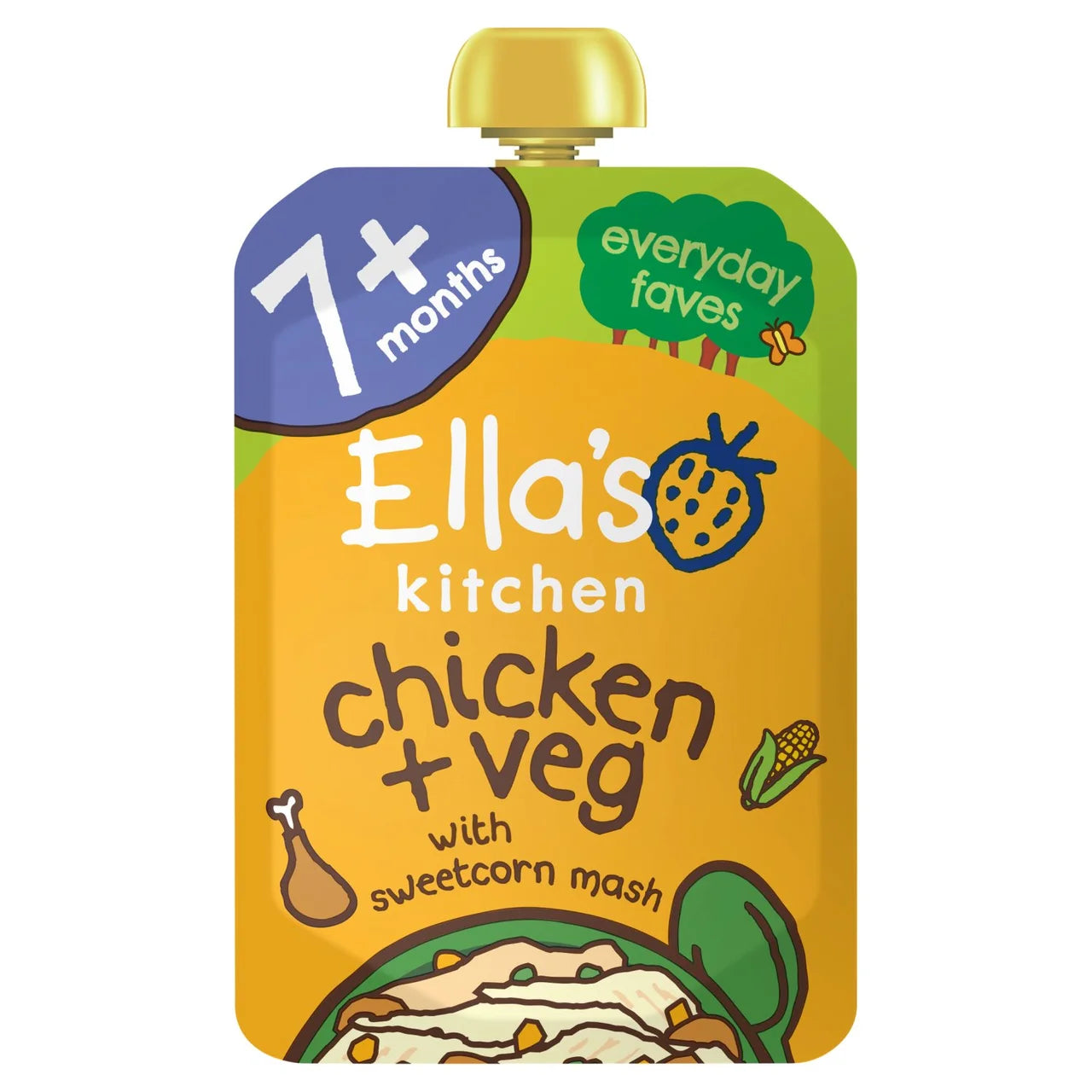 Ella's Kitchen Chicken & Veg Baby Food Pouch 7+ Months 130g