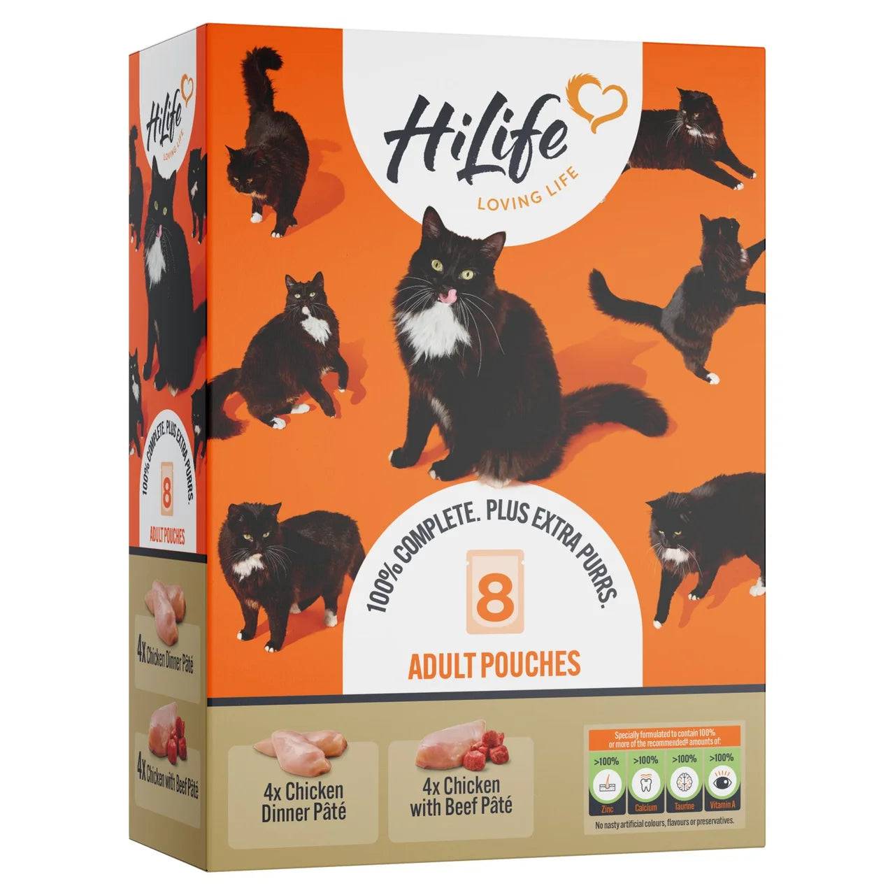 HiLife It's Only Natural Cat Food The Chicken One In Jelly 8 x 70g