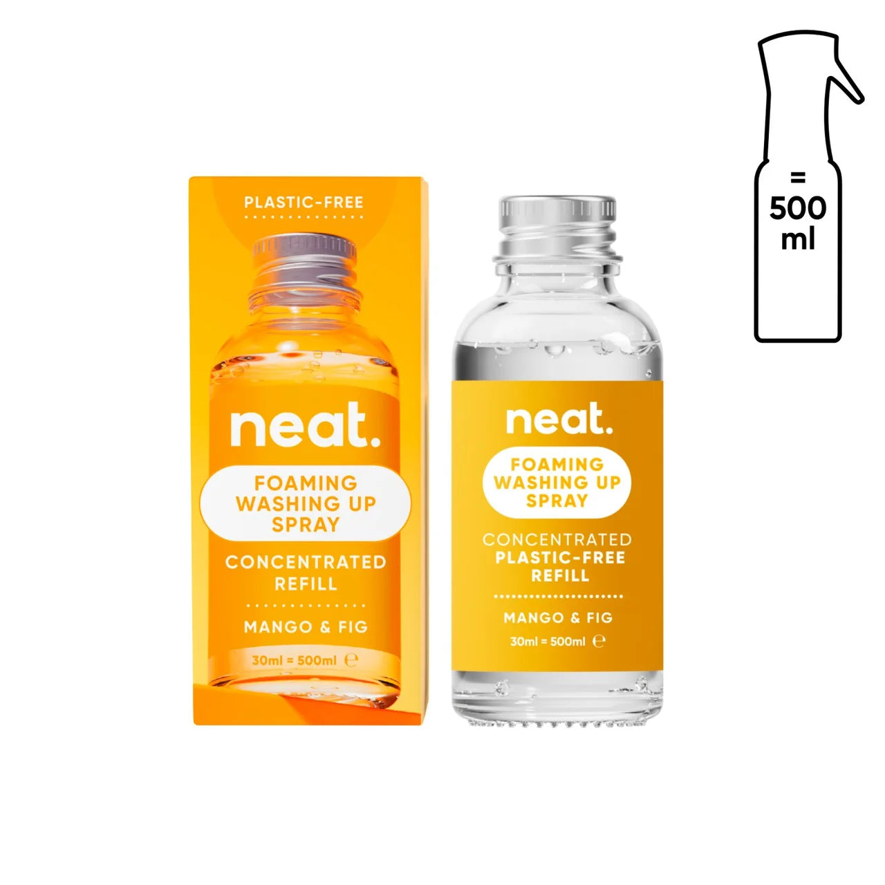 Neat Foaming Washing Up Spray Concentrated Refill Mango & Fig 30ml