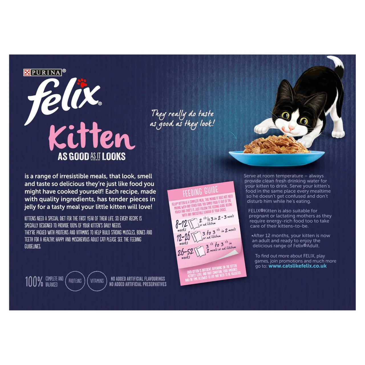 Felix As Good As it Looks Kitten Fish in Jelly Wet Cat Food 12 x 85g