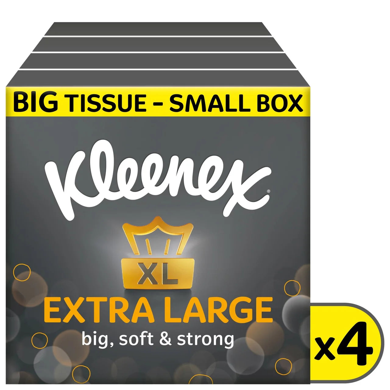 Kleenex Extra Large Tissues Compact Box 4 x 44 per pack