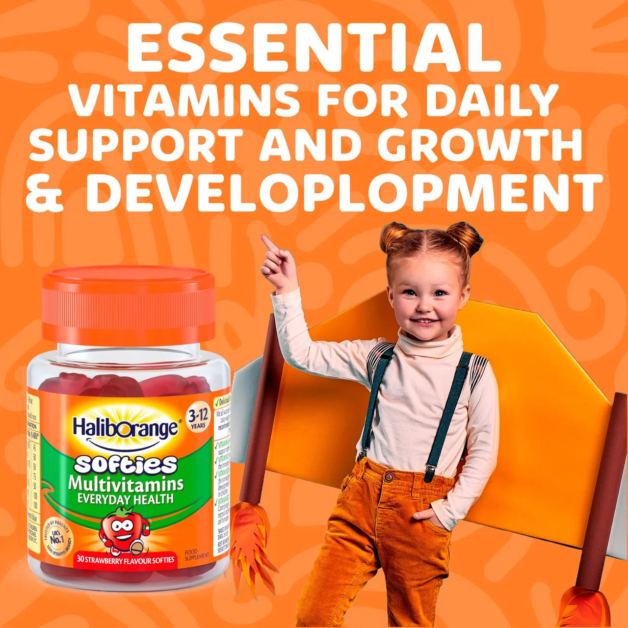 Haliborange Kid's Softies Multivitamins Strawberry Gummies 3-12yrs 30 per pack