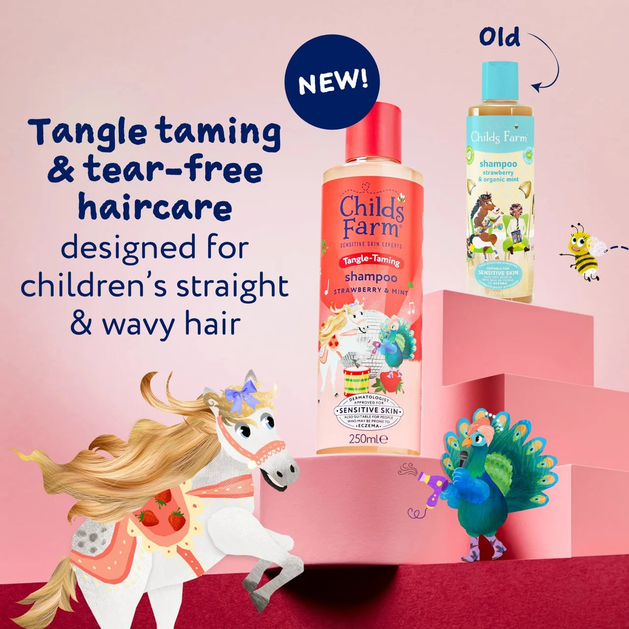 Childs Farm Tangle Taming Shampoo Strawberry & Mint 250ml