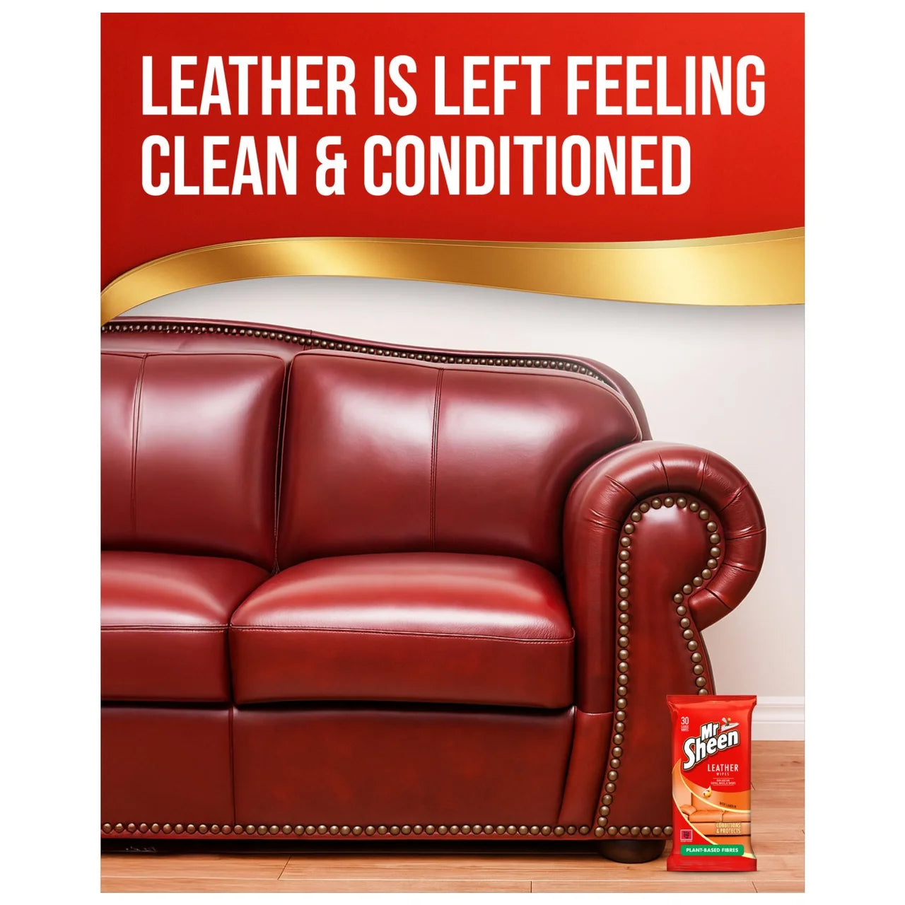Mr Sheen Leather Polish Wipes 30 per pack