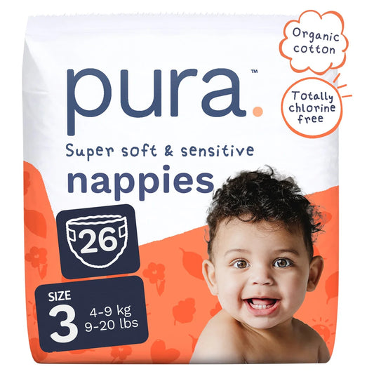 Pura Nappies Size 3 , 26 per pack
