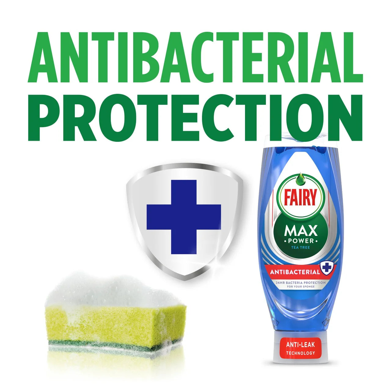 Fairy Max Power Washing Up Liquid Antibacterial 545ml