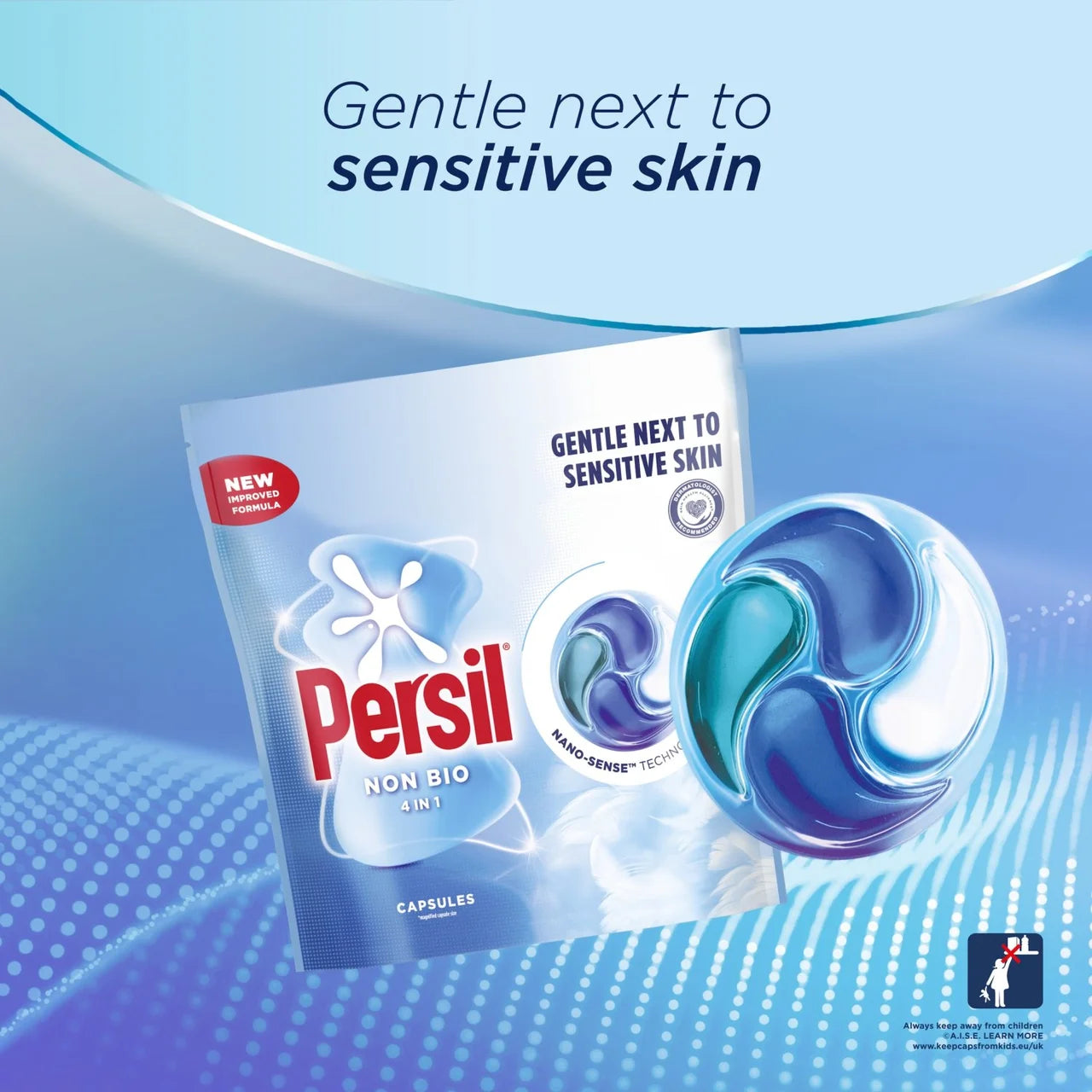Persil Non Bio 4 in 1 Fast-Dissolving Laundry Capsules 68 Washes