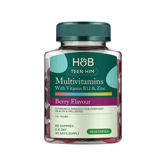 Holland & Barrett Teen Him Multivitamin with B12 & Zinc Gummies Berry 60 per pack