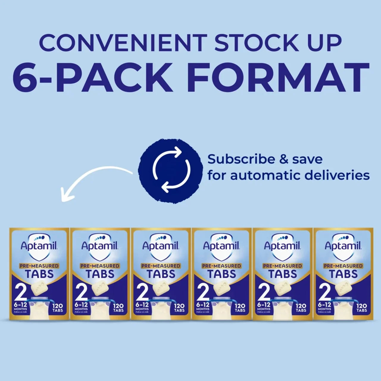 Aptamil 2 Follow On Baby Milk Formula Tabs 6-12 Months , 120 per pack
