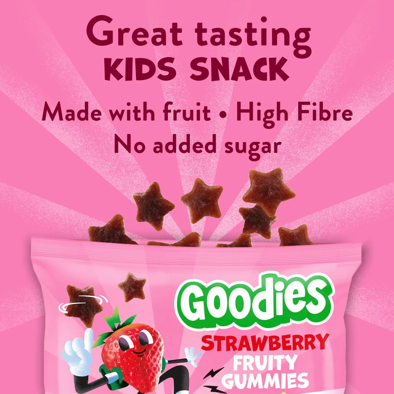 Goodies Strawberry Fruit Gummies Kids Snack 17g