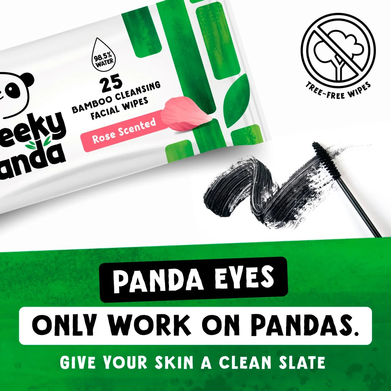 Cheeky Panda Bamboo Rose Facial Cleansing Wipes 25 per pack