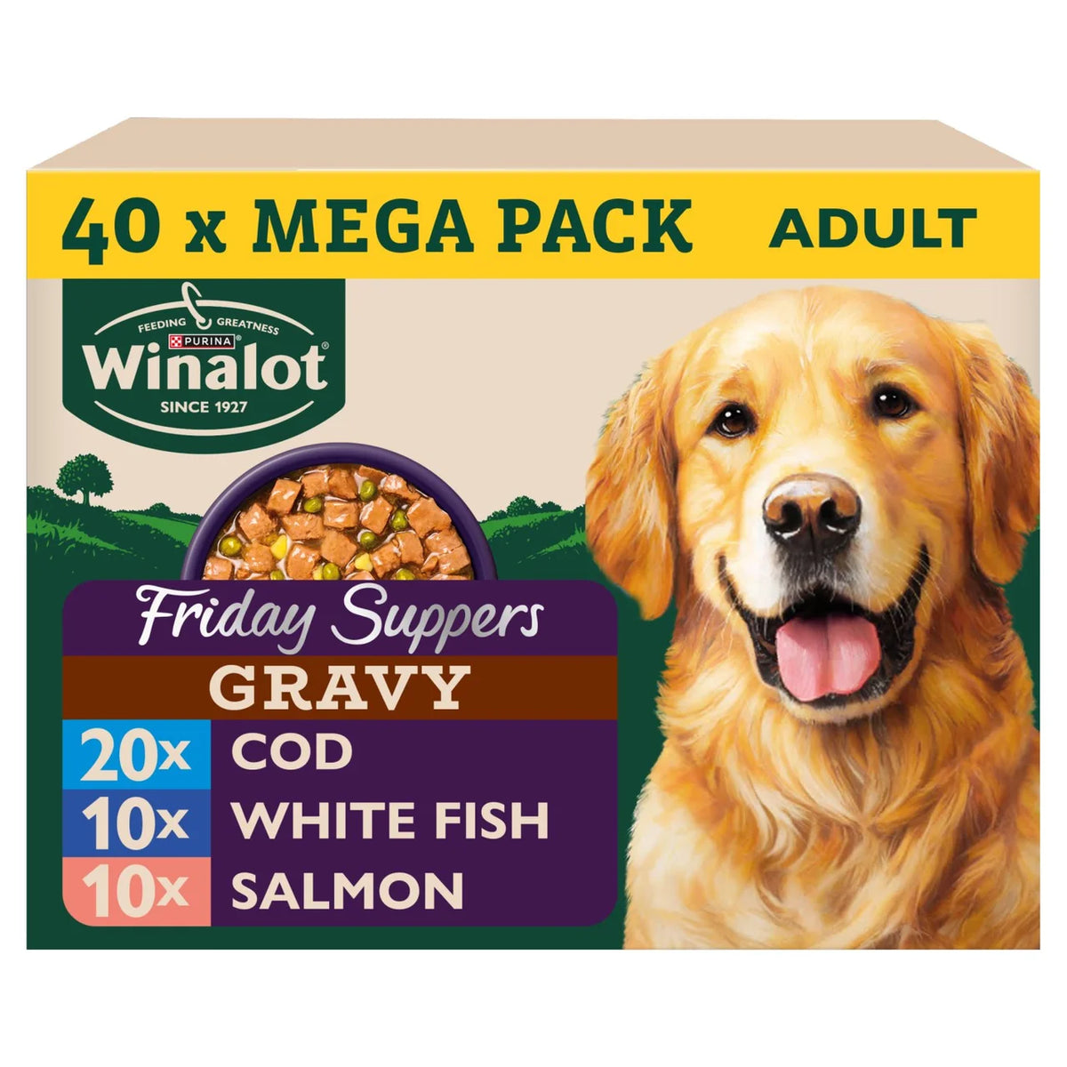 Winalot Friday Suppers Mixed in Gravy Wet Dog Food 40 x 100g