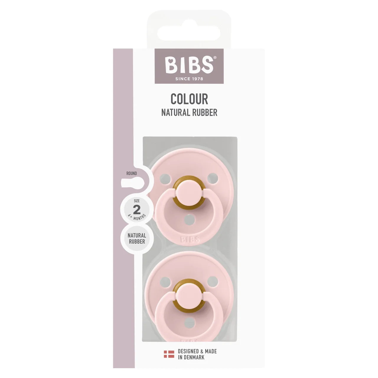 BIBS 0-6m Natural Rubber Latex Soother Blossom 2 per pack