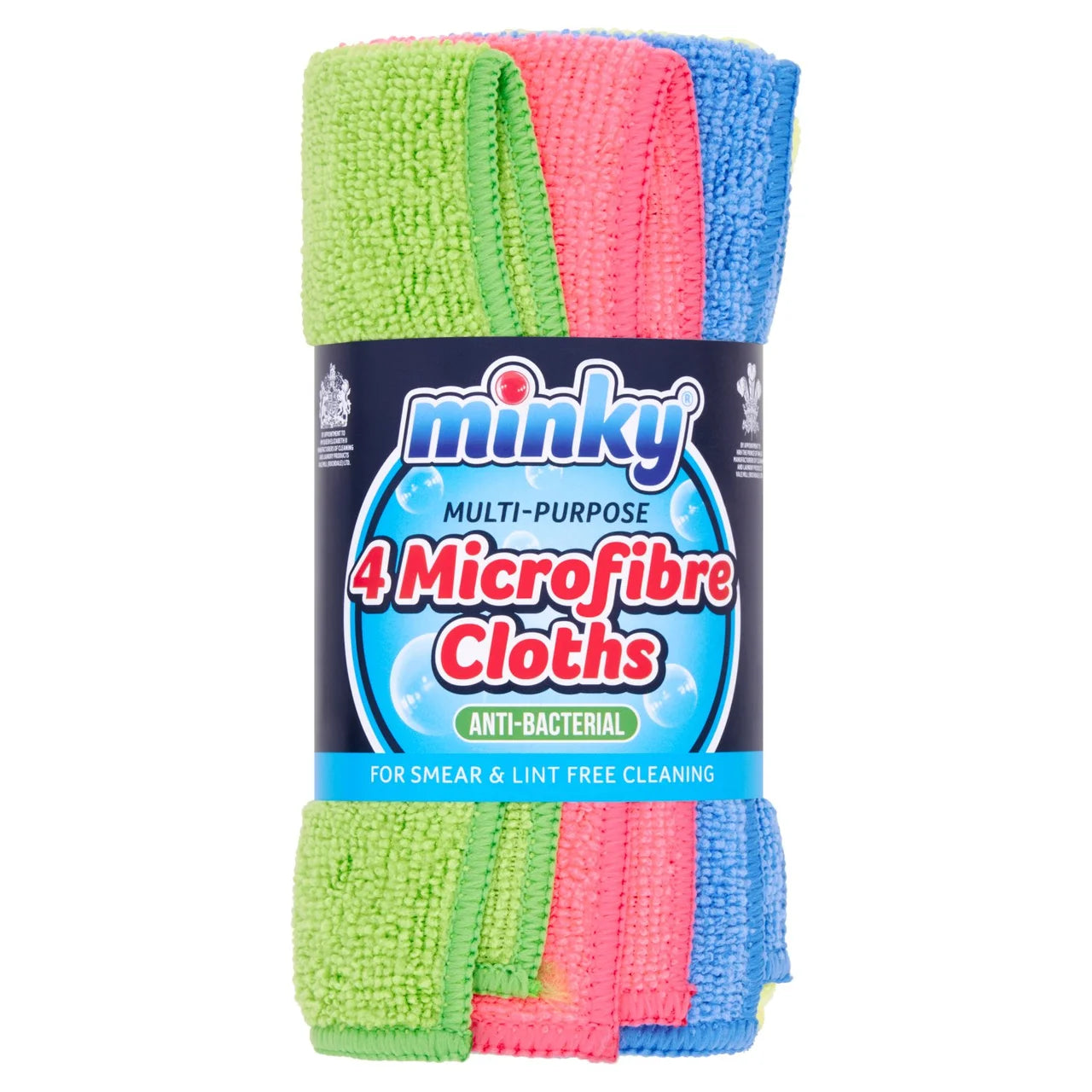 Minky Multi-Purpose Microfibre Cloths 4 per pack