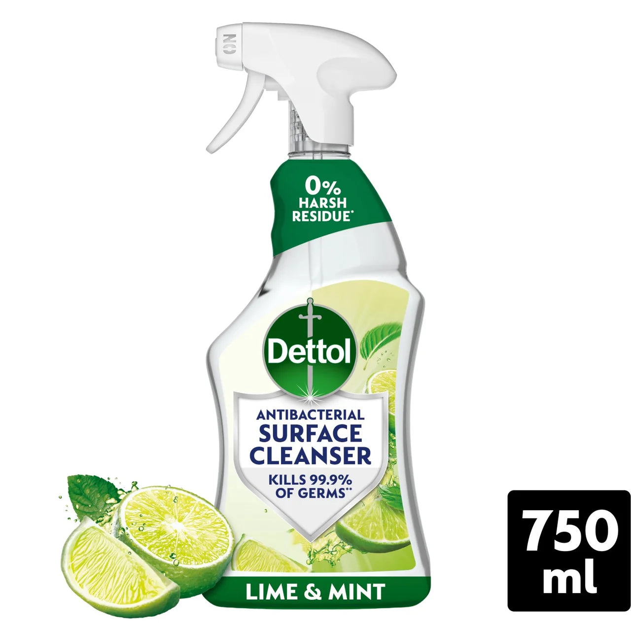 Dettol Antibacterial Disinfectant Surface Cleaning Spray Lime & Mint 750ml