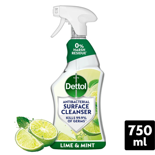 Dettol Antibacterial Disinfectant Surface Cleaning Spray Lime & Mint 750ml