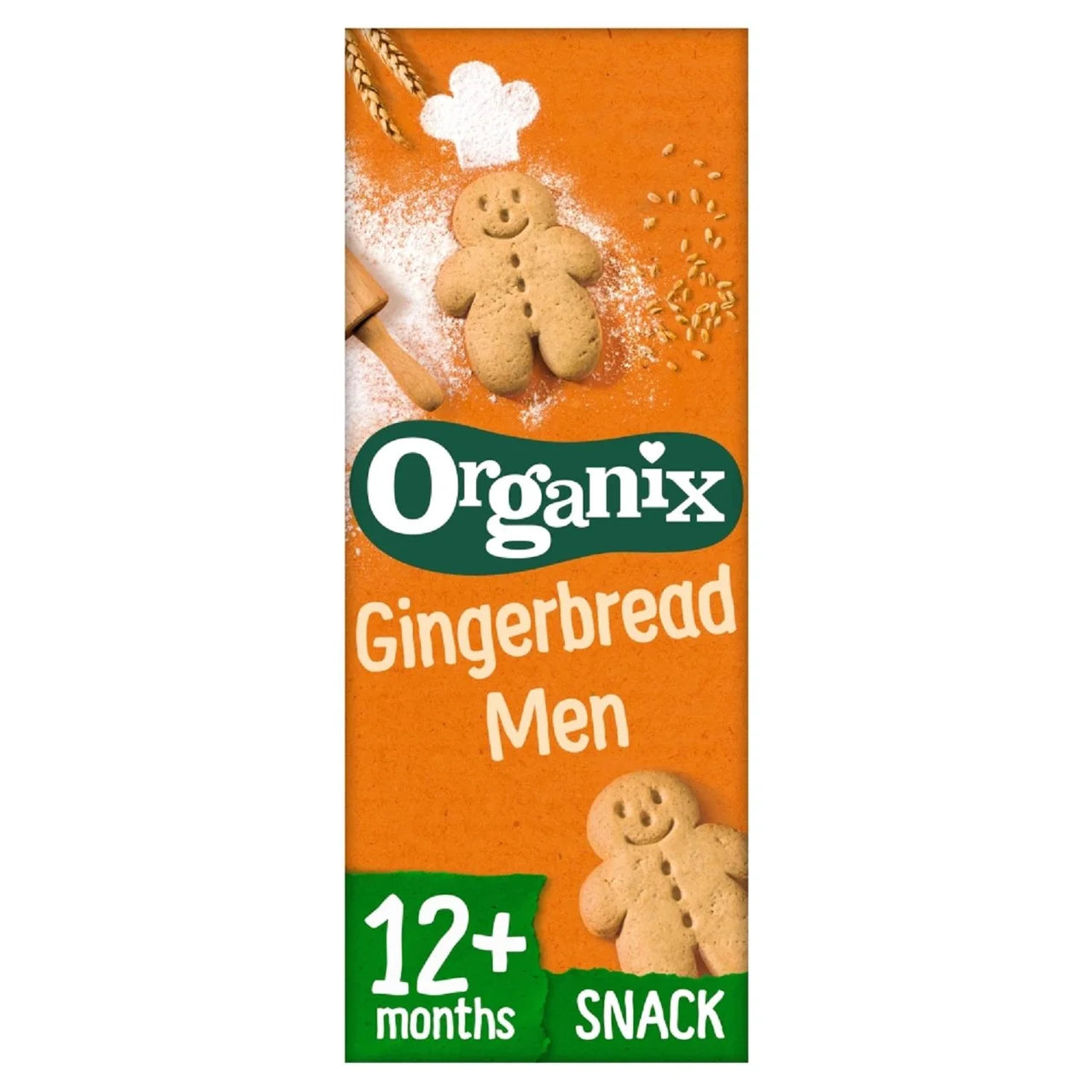 Organix Gingerbread Men Biscuits Toddler Snack 12+ Months 135g