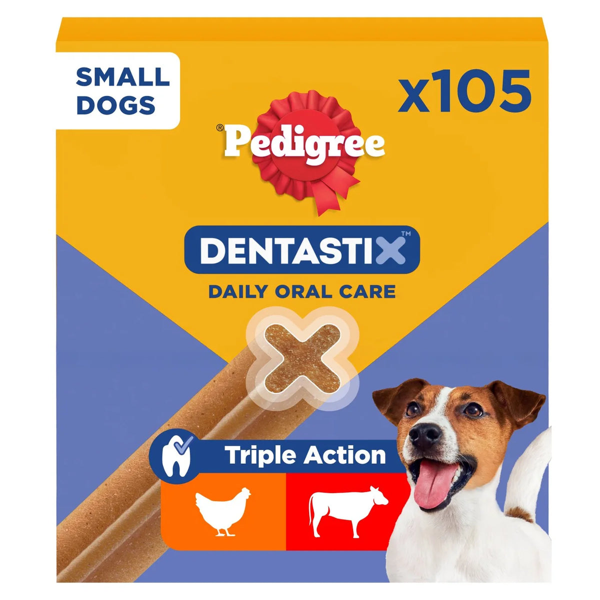 Pedigree Dentastix Daily Adult Small Dog Treats Dental Sticks 105 per pack