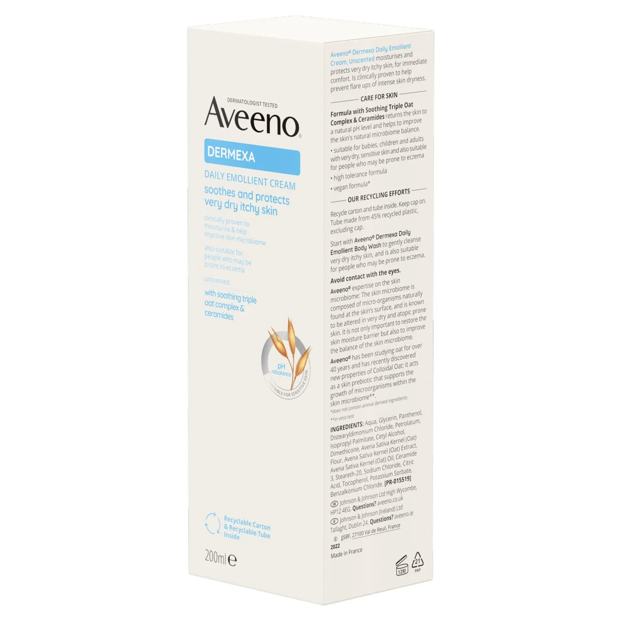 Aveeno Dermexa Emollient Cream 200ml