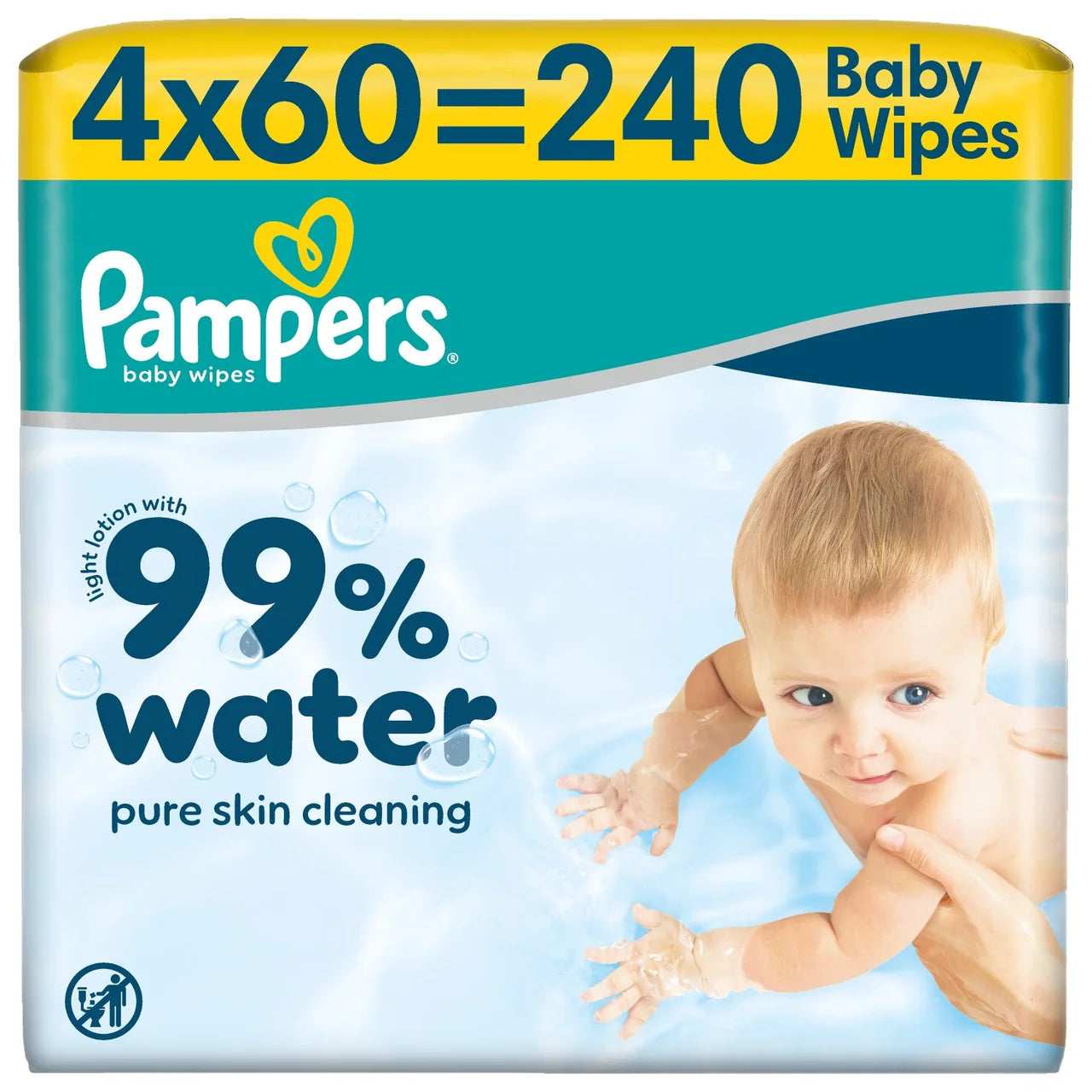 Pampers 99% Water Wipes 240 per pack